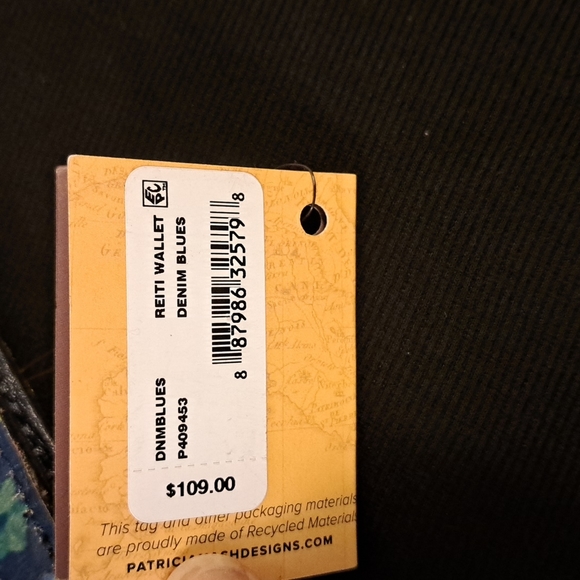 NWT Patricia Nash "Denim Blues" Reiti Wallet - Picture 4 of 16